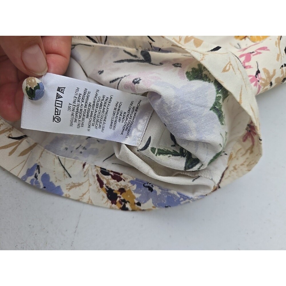 by Anthropologie Floral Corset Smocked Back Size Medium - Picture 9 of 11